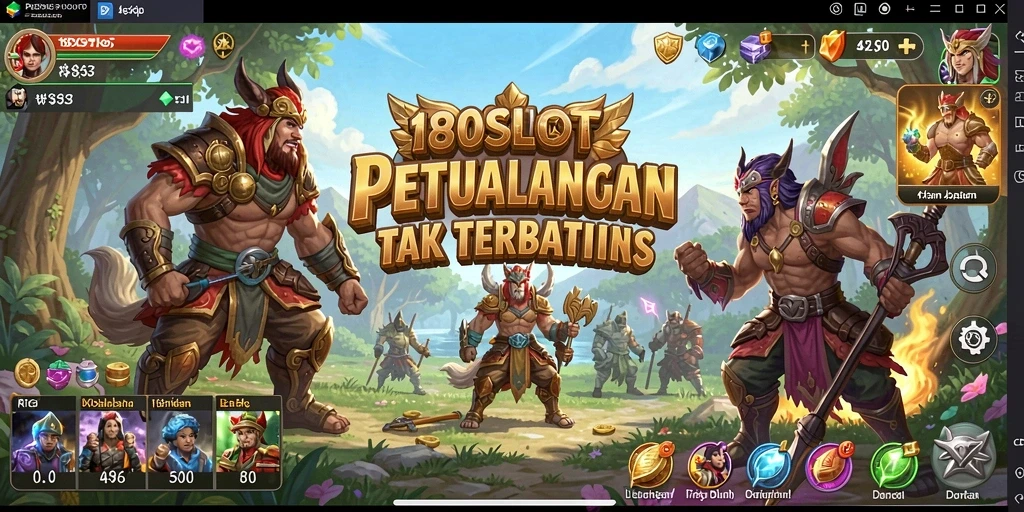 Tangkapan layar gameplay <strong>180SLOT</strong> menampilkan pertarungan epik dan grafis menawan.