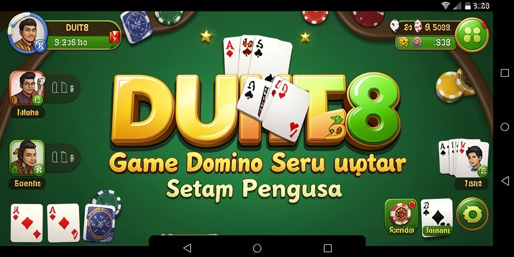 Tampilan gameplay seru di aplikasi DUIT8 dengan domino.