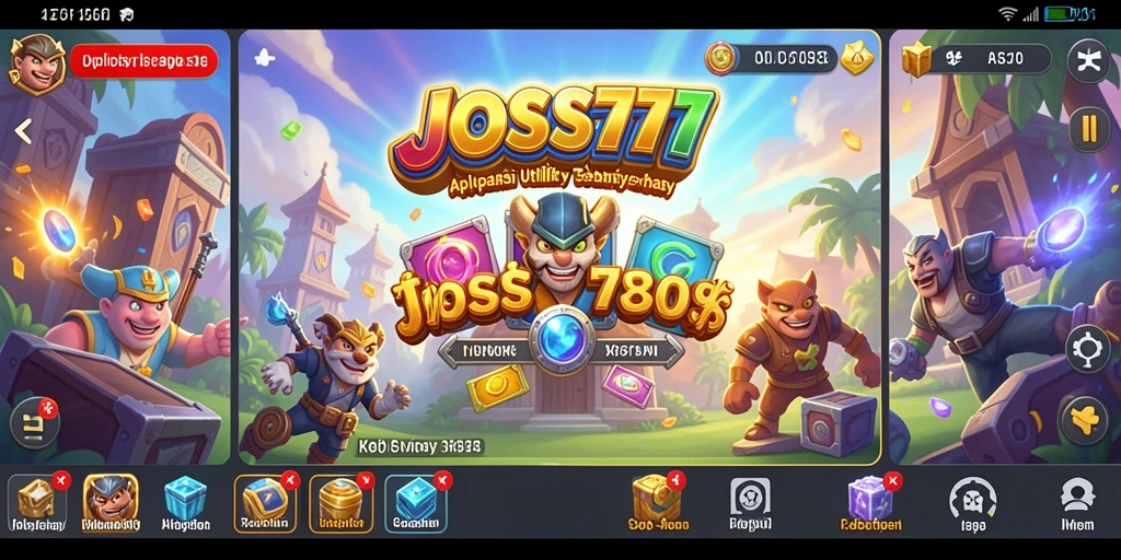Screenshot utama JOSS777 menunjukkan antarmuka pengguna aplikasi Utility yang intuitif.