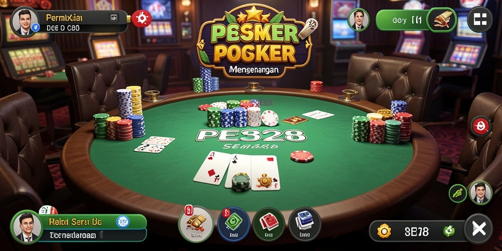 Tangkapan layar menunjukkan intensitas permainan Poker yang mendebarkan.