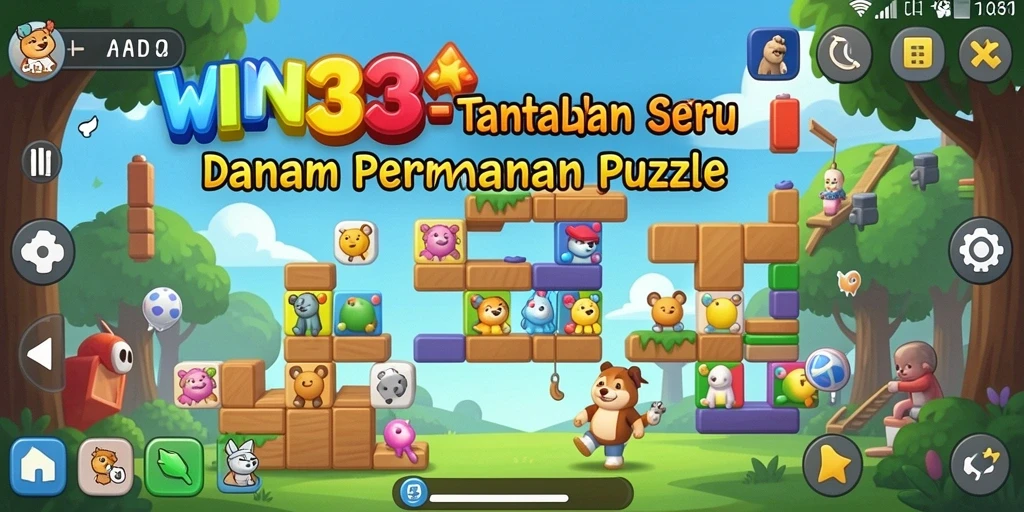 Tampilan gameplay WIN33 yang penuh warna dan menantang.