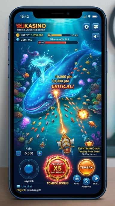 Pengguna menikmati pengalaman bermain game yang lancar di wjkasino.